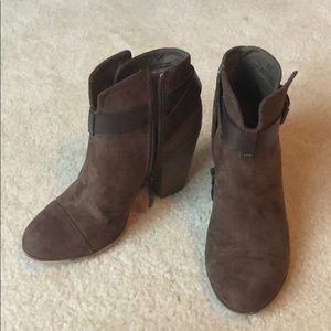 Gently used brown booties.